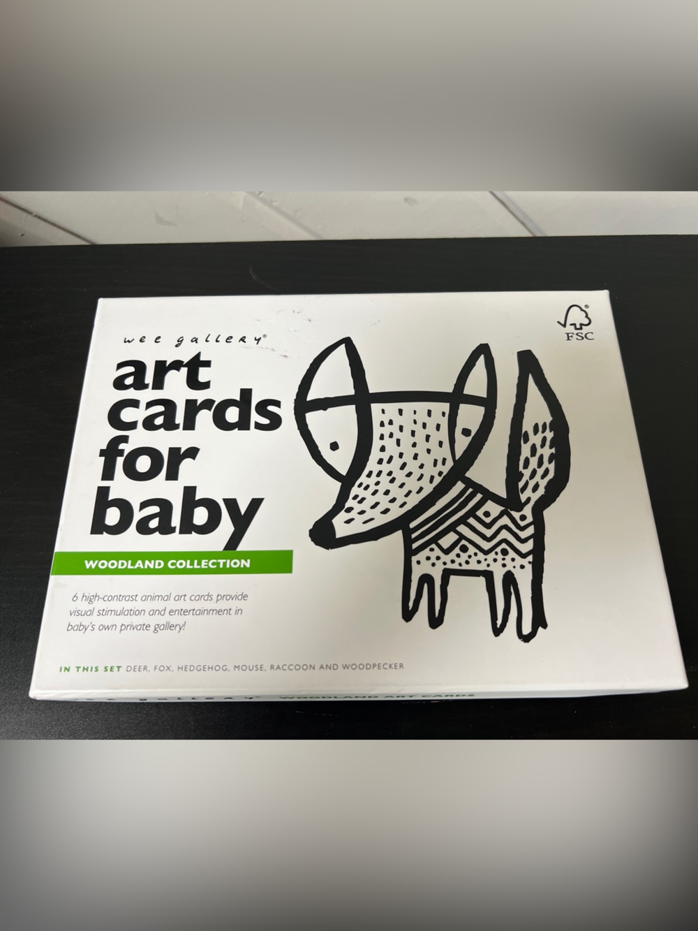 Gallery Woodland Collection Art Cards for Baby - White